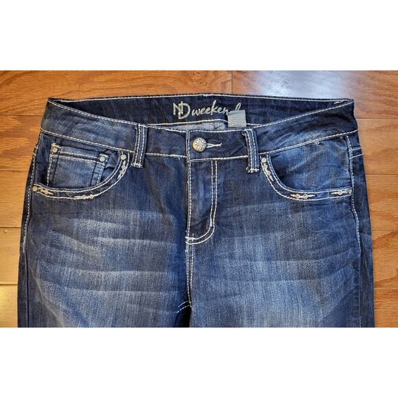 ND Weekend Cropped Jeans Embellished Fleur de Lis Pocket Women's 10 (32x29.5L) - Picture 4 of 14